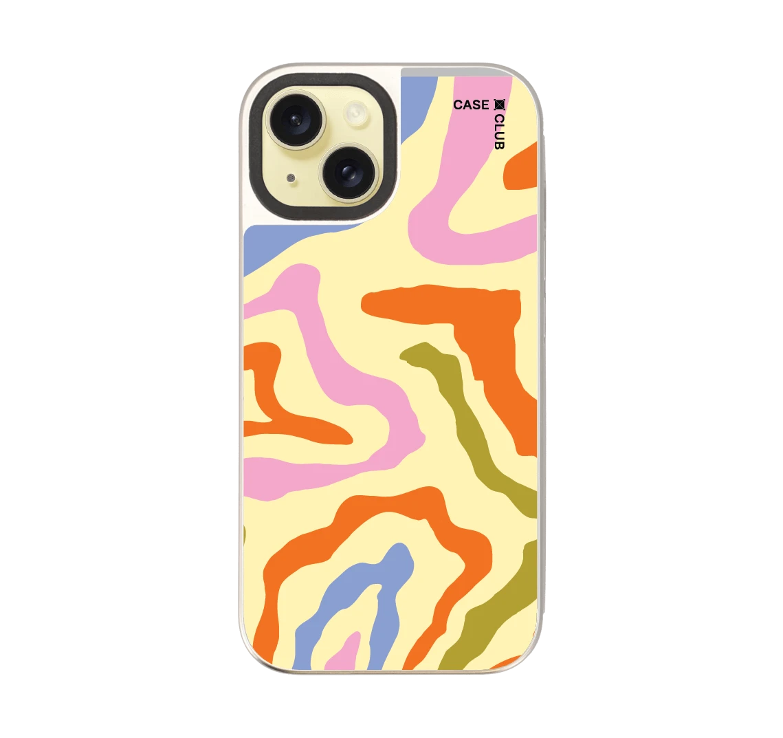 คลื่นสีสดใสมินิมอล